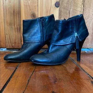 Black Leather Ankle Boots